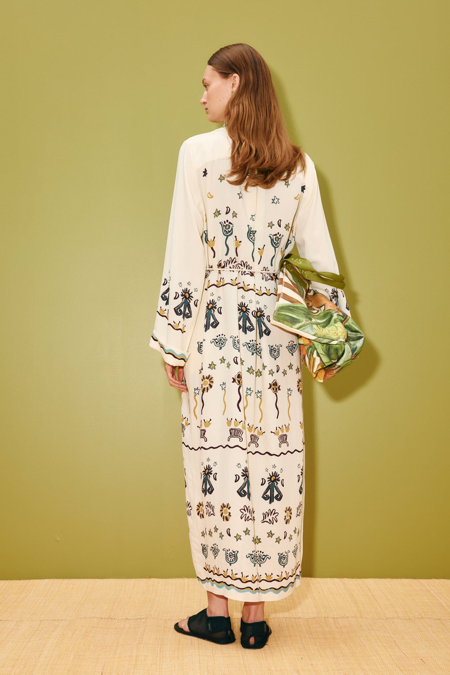 Alemäis Sun Dancer Shirtdress robe midi viscose imprimé