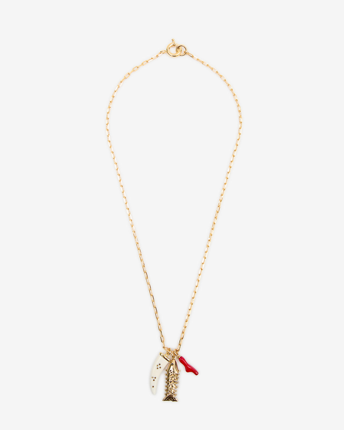 Isabel Marant New River sautoir doré pendentifs