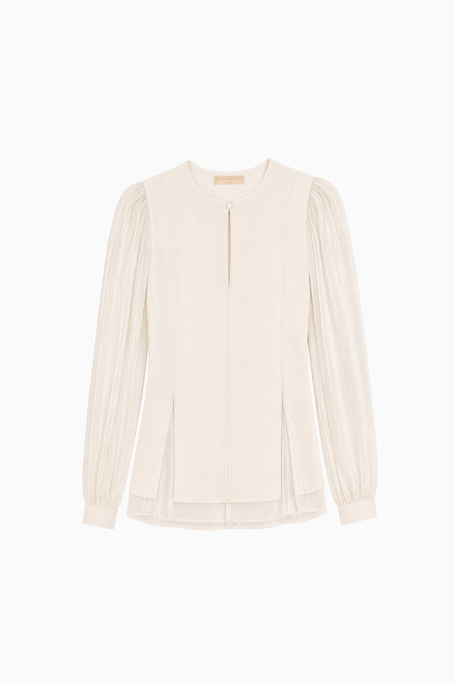 Ulla Johnson Lucette Blouse haut ivoire viscose manches