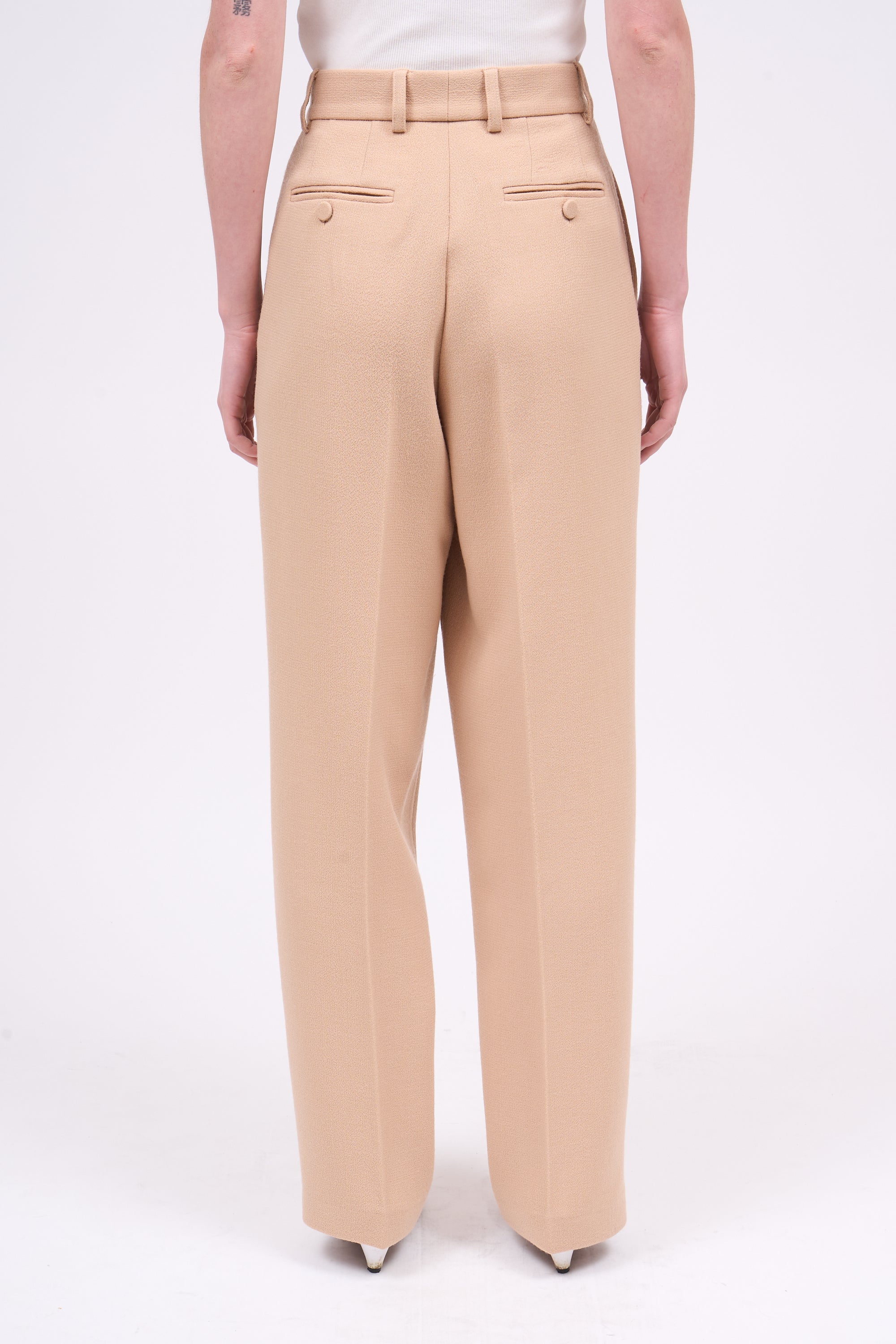 PAUL & JOE Dandy pantalon coupe droite marine boutons recouverts