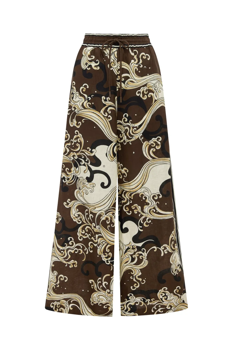 Alemäis Otis Pant pantalon large lin européen imprimé