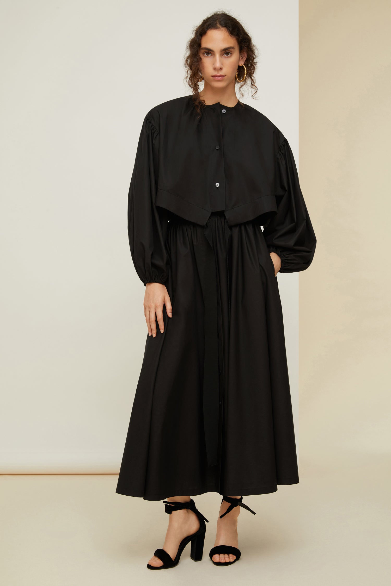 Patou TO028 top court coton bio Noir
