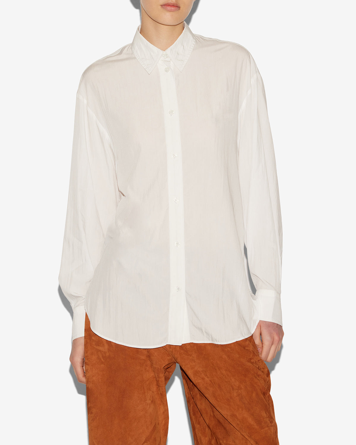 Isabel Marant Fabriza chemise crêpe blanc droite