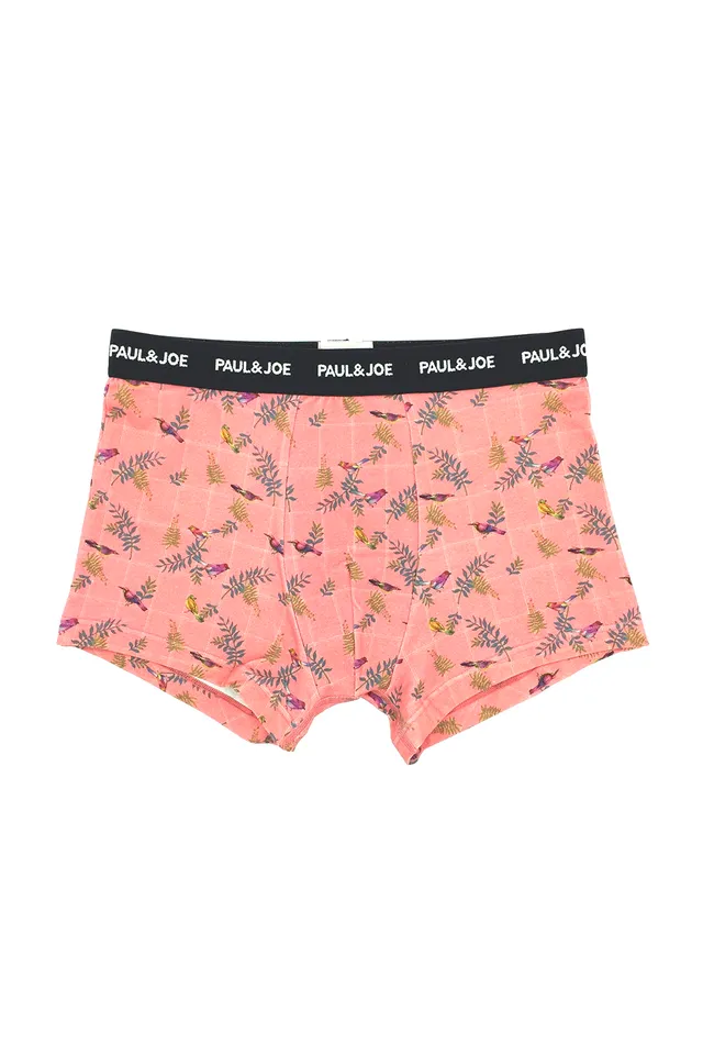Paul & Joe Boxer coton imprimé végétal marine