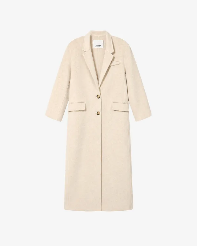Isabel Marant Clesa manteau laine sable long 34-42