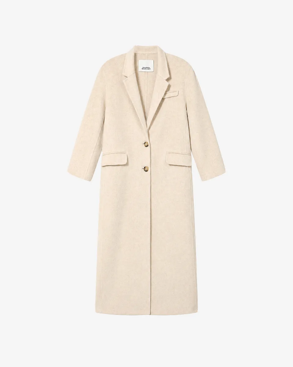 Isabel Marant Clesa manteau laine sable long 34-42
