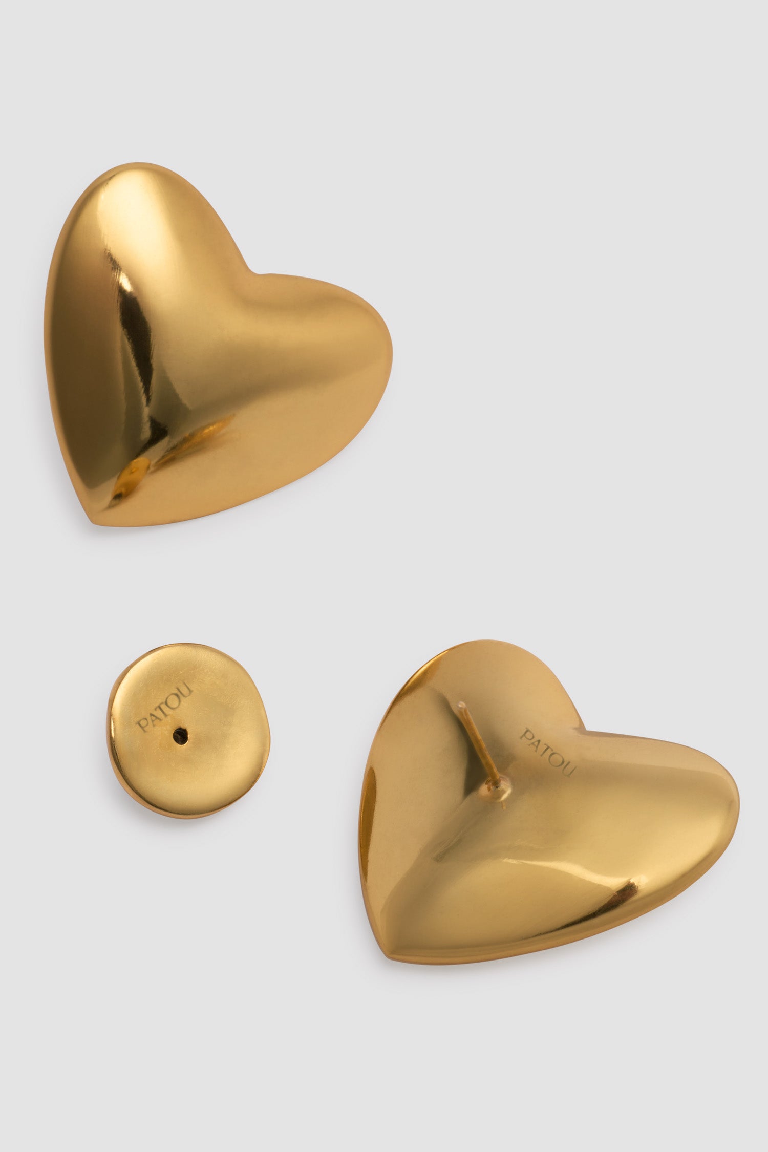 Patou Boucles d'oreilles cœur laiton doré Gold TU