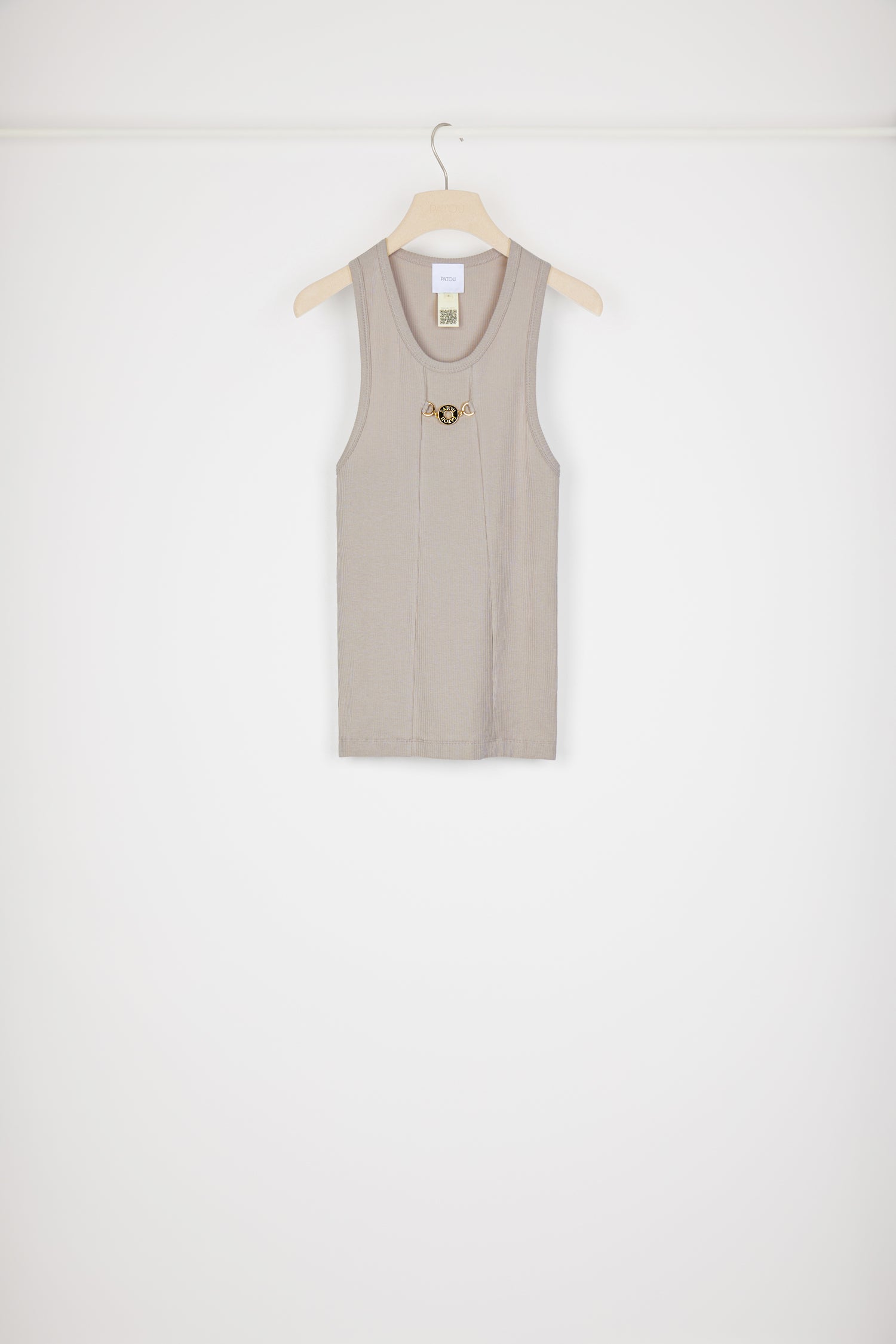 Patou P23JE0729983106P débardeur coton bio beige médaillon