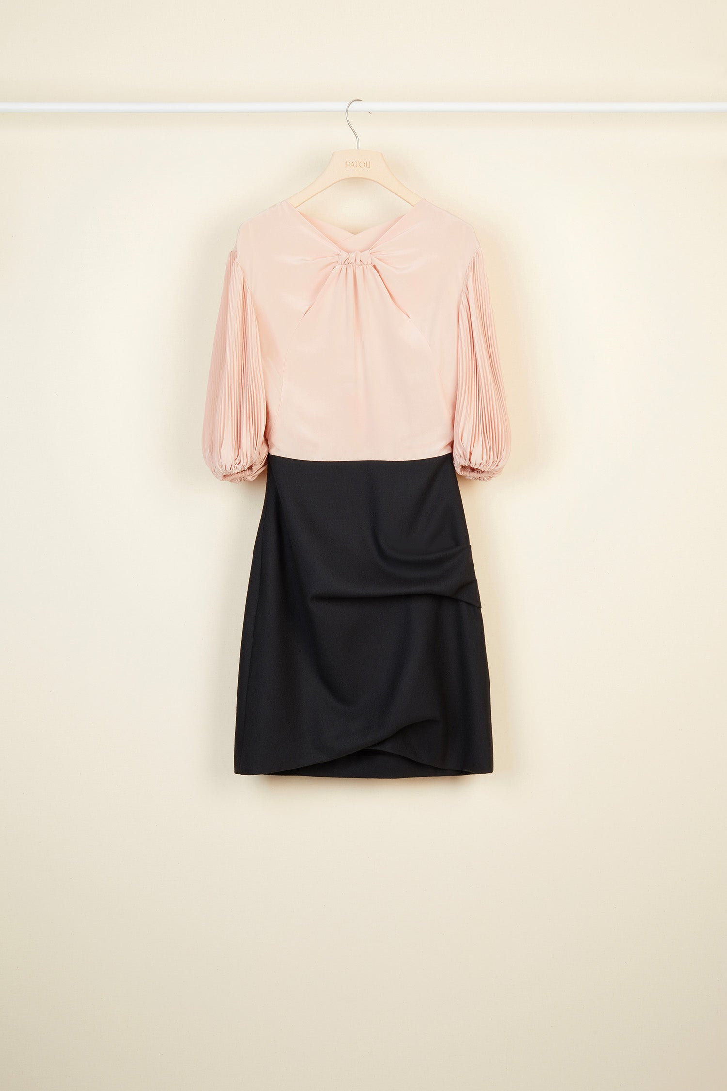 Patou Robe H20DR0160021101G Beige Soie Laine