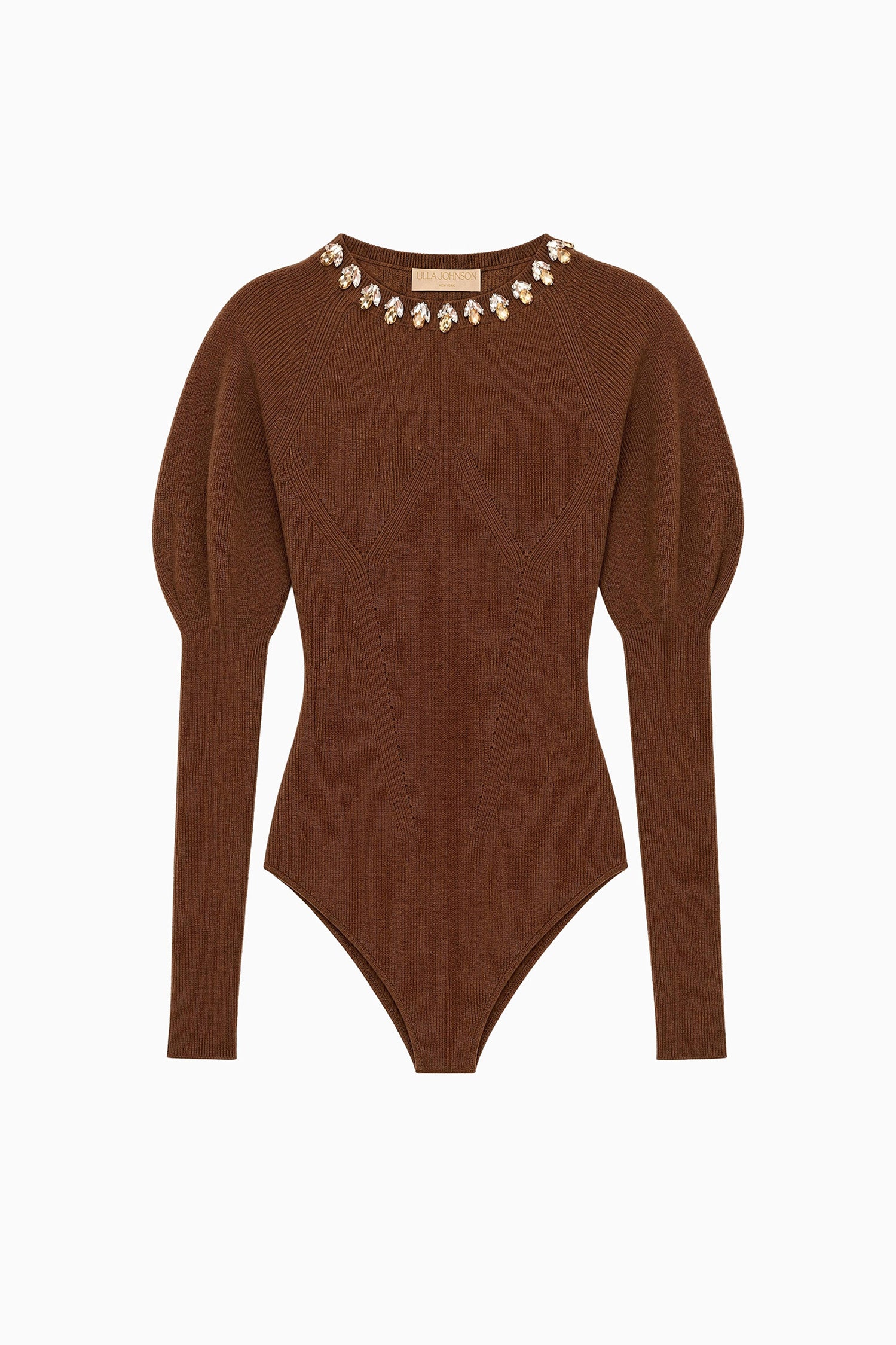Ulla Johnson Imara Wool Bodysuit body Clove laine