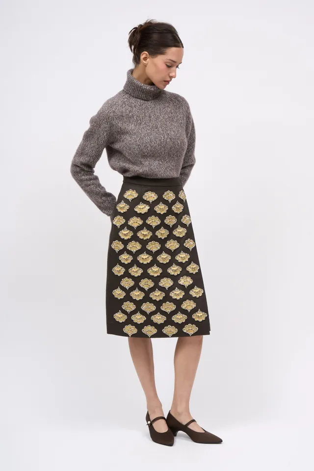 PAUL & JOE Jupes Gemma jupe jaune 36 twill laine