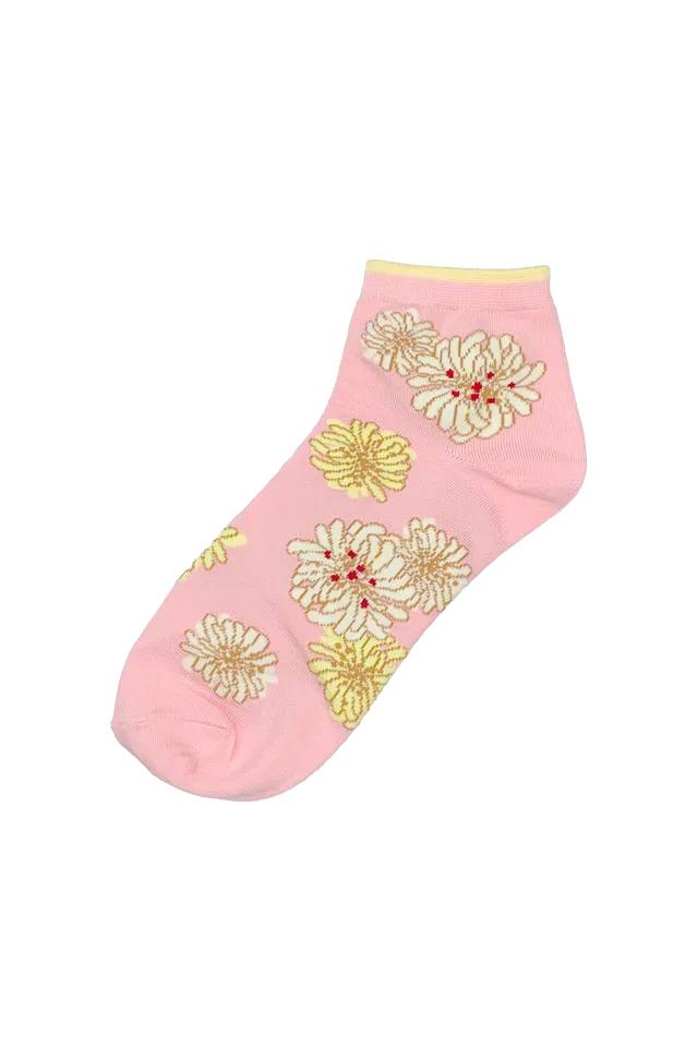 PAUL & JOE Chrysanthème chaussettes roses épaisses
