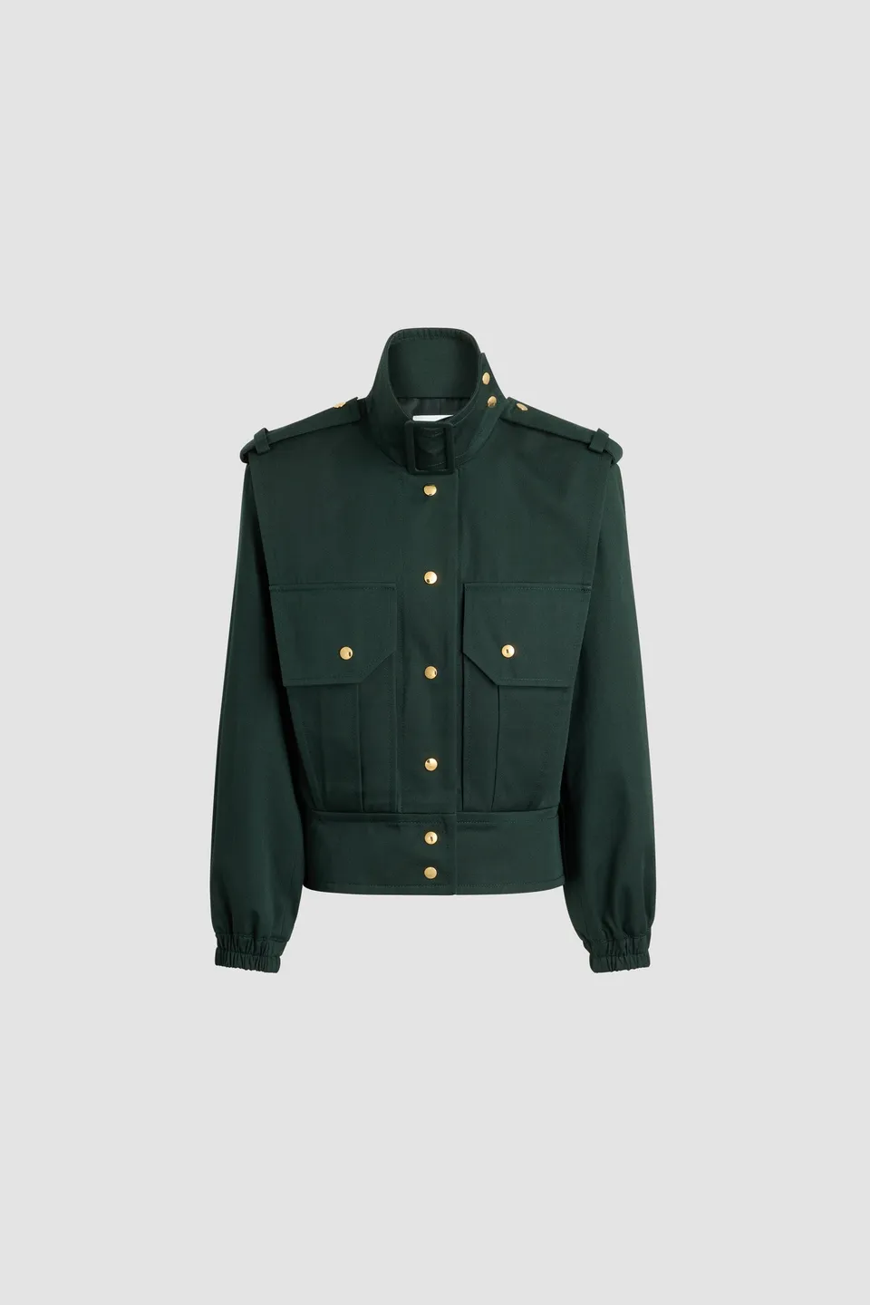 Patou H25OU040 bomber gabardine vert jardin