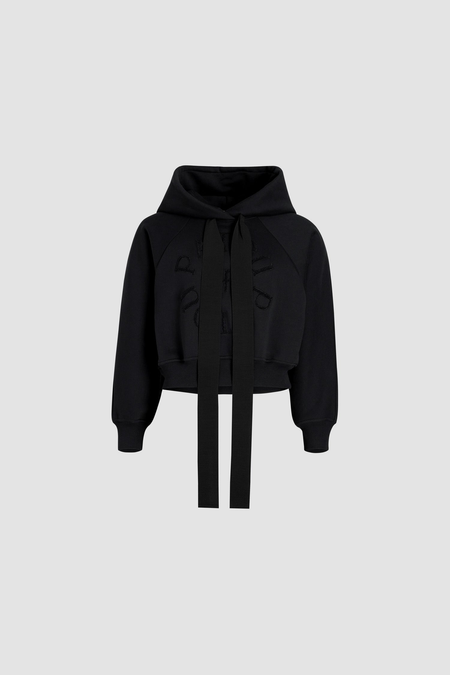 Patou H24JE069 hoodie sweat capuche noir coton bio