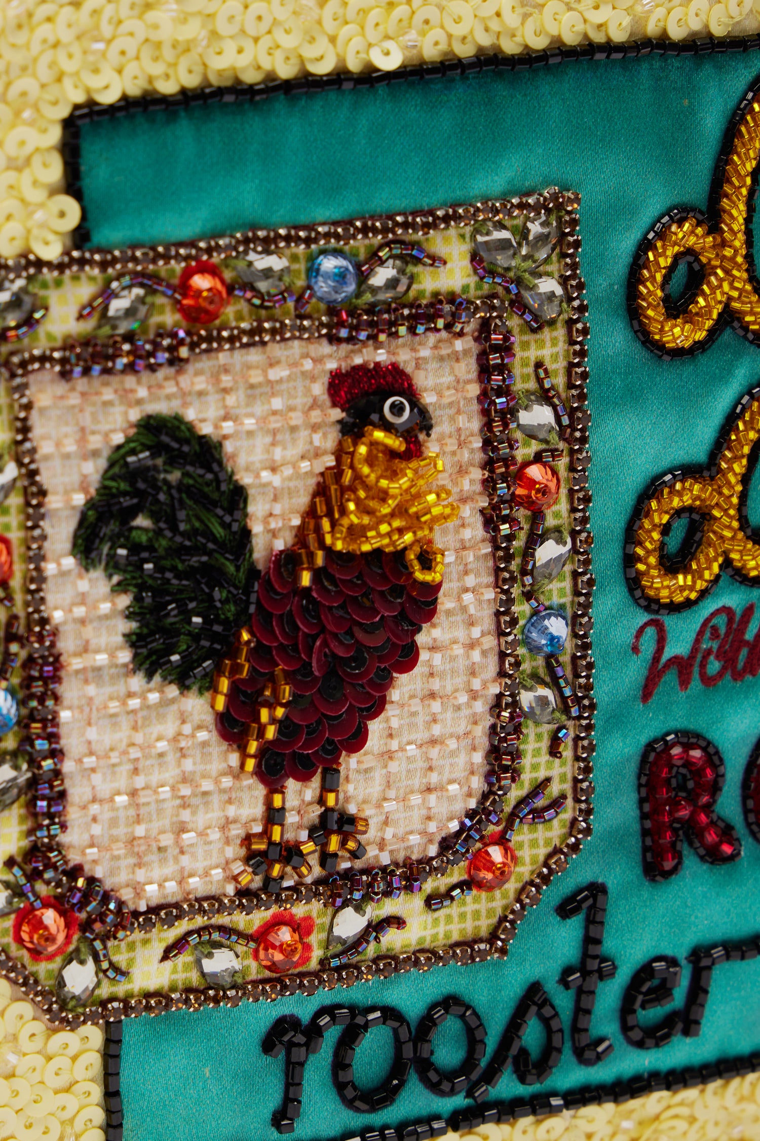 Alemäis Ace Rooster Embellished pochette perlée taille unique