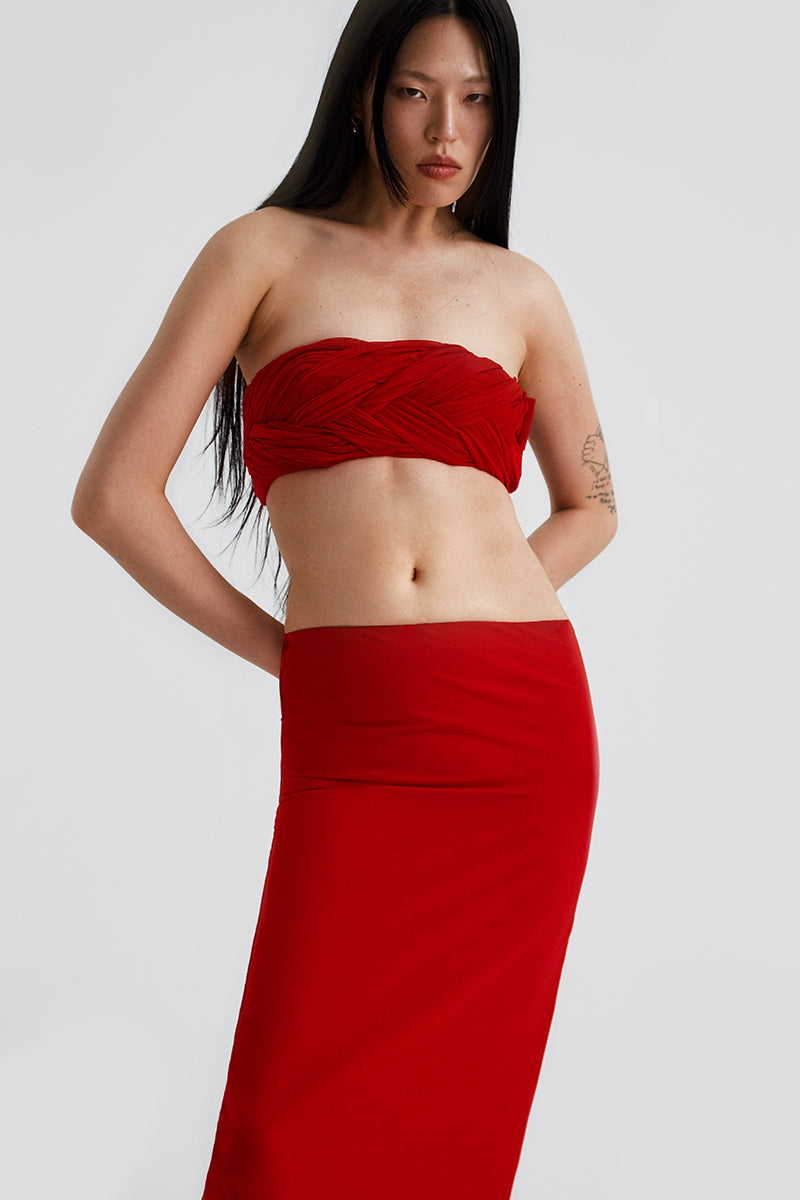 ATU Body Couture Tangled Bra Top tulle rouge taille S