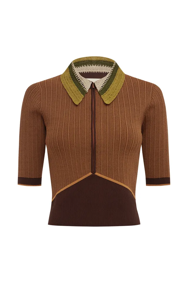 Alemäis Wilder Knit Polo polo maille zippé