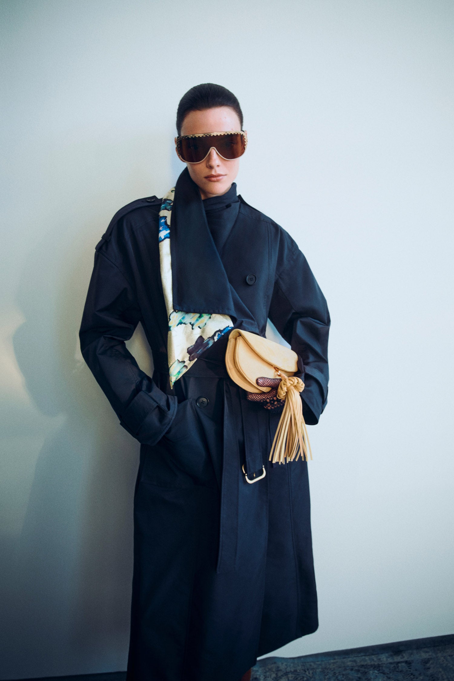 Ulla Johnson Marcelle PF261201 trench Midnight ceinturé