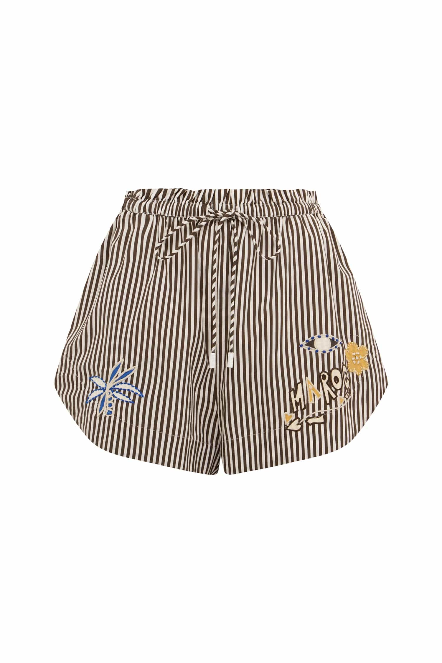 Alemäis Sirocco Embroidered Short coton bio rayé