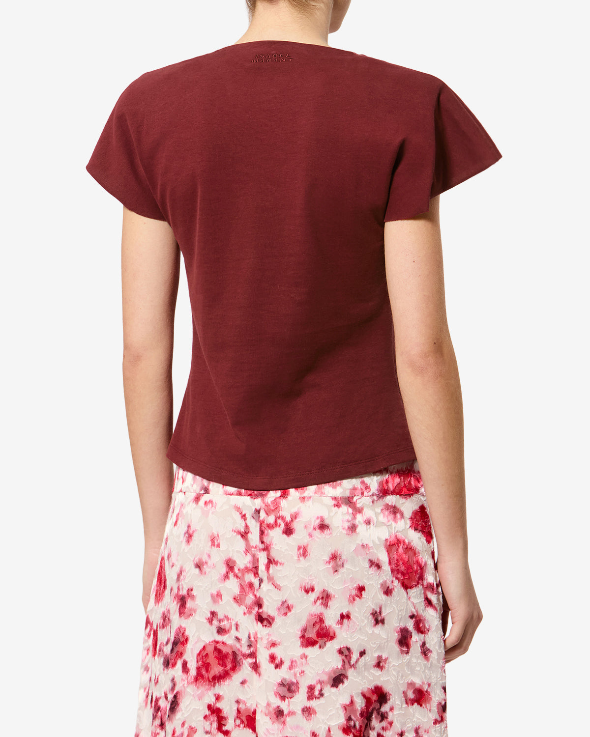 Isabel Marant Nadrine t-shirt bordeaux foncé