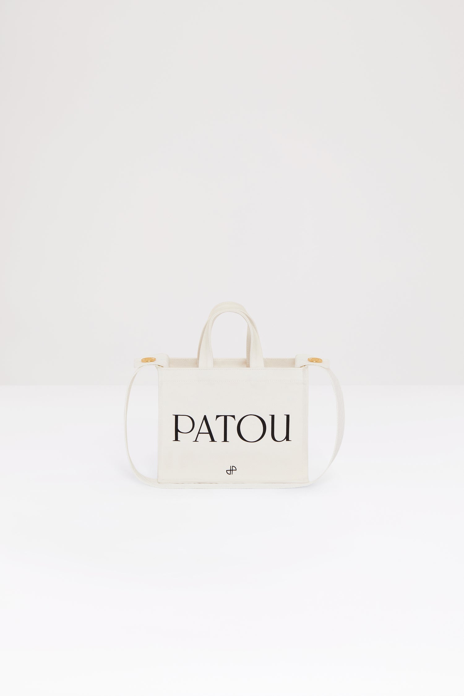 Patou tote toile coton bio crème petit format épaule