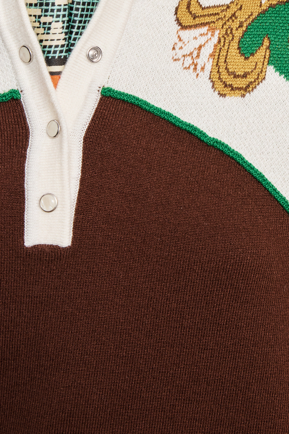 Alemais Lasso Knit Polo pull chocolat laine mérinos
