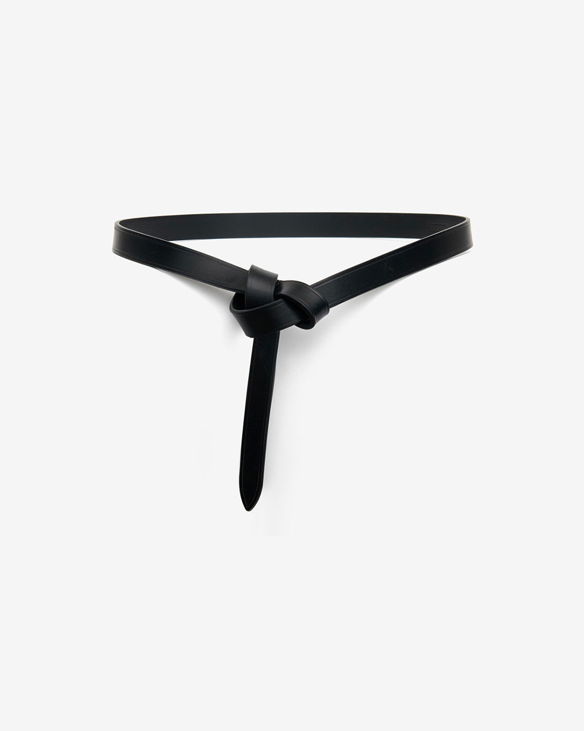 Isabel Marant Kirka ceinture cuir noir à nouer 2 cm