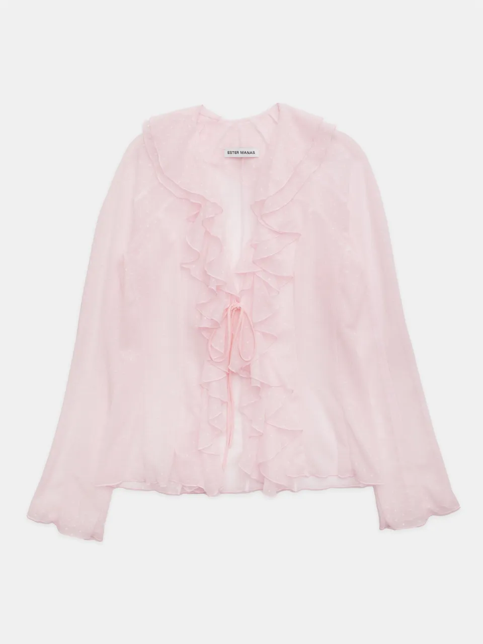 Ester Manas Bolero pois rose mesh à volants