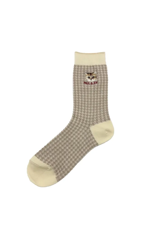 Paul & Joe Nounette chaussettes pied-de-poule ivoire
