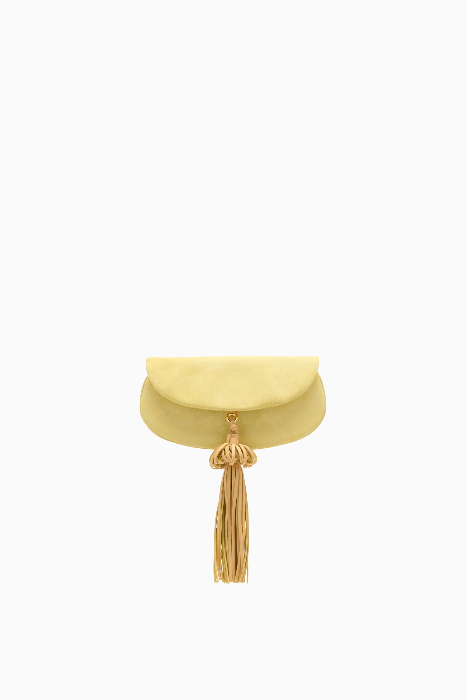 Ulla Johnson Paloma sac daim Mimosa jaune pompons