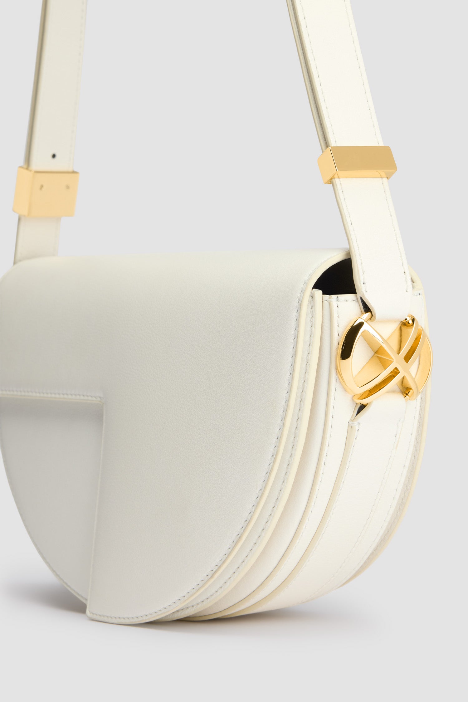 Patou Le Patou BA001 sac cuir Angora demi-lune