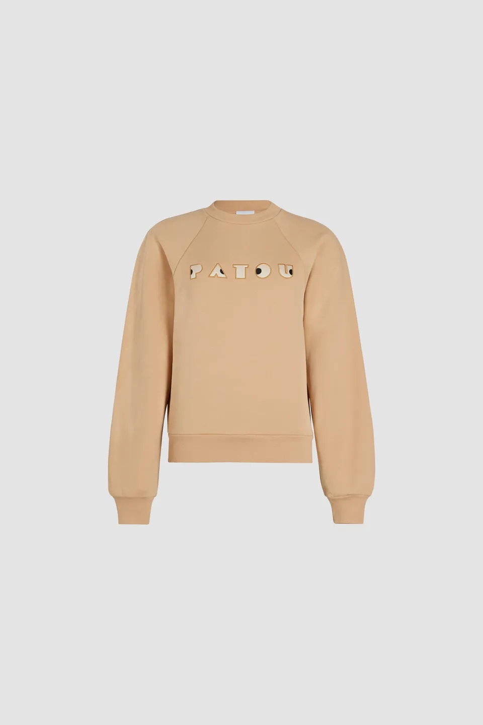 Patou JE129 sweat biscuit coton bio brodé M col rond