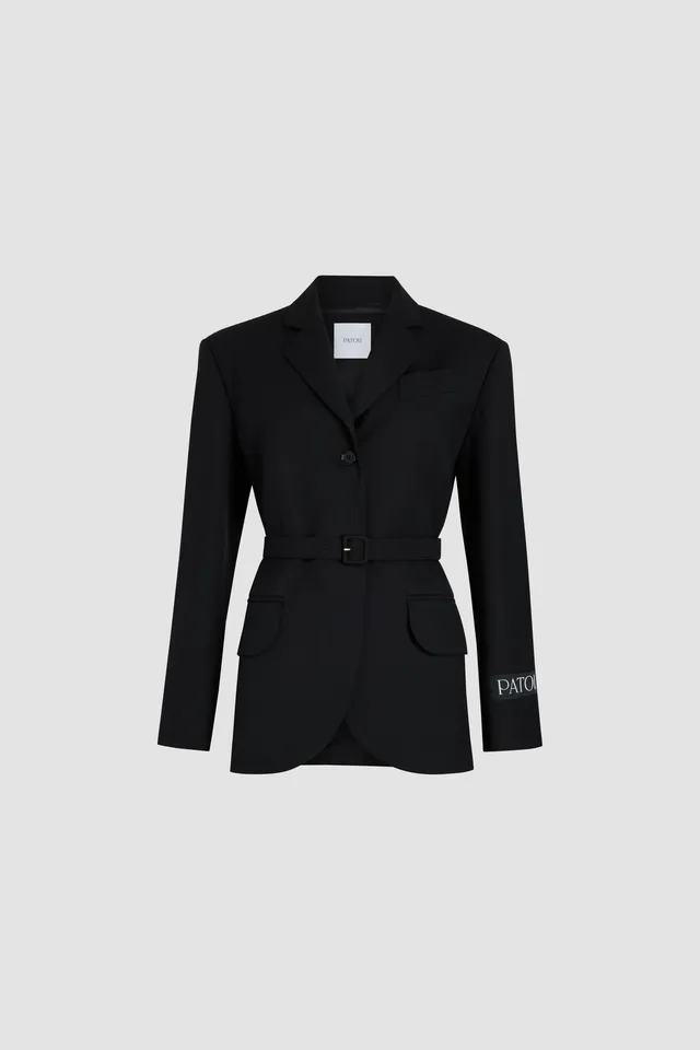 Patou Jackets veste JA0380103999B laine technique noire 34-44