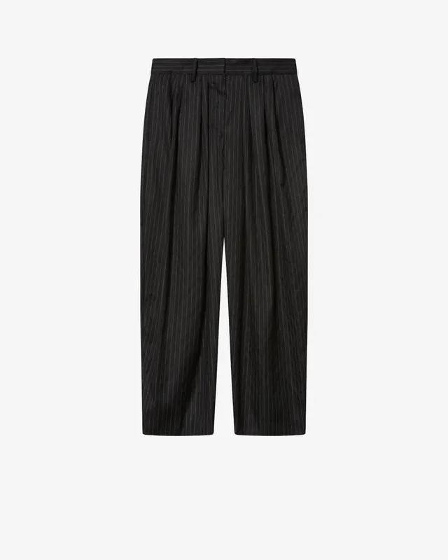 Isabel Marant Janice PA0613FC pantalon noir laine rayures