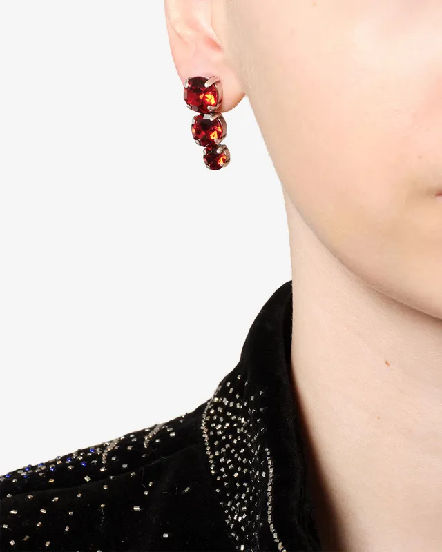 Isabel Marant Karlie BL0332 boucles laiton rouge-argenté