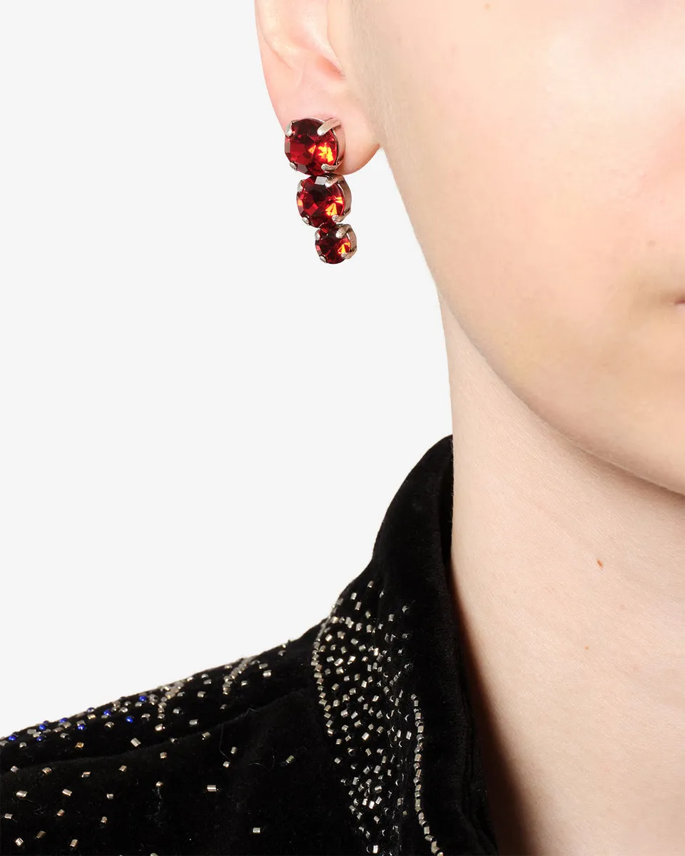 Isabel Marant Karlie BL0332 boucles laiton rouge-argenté