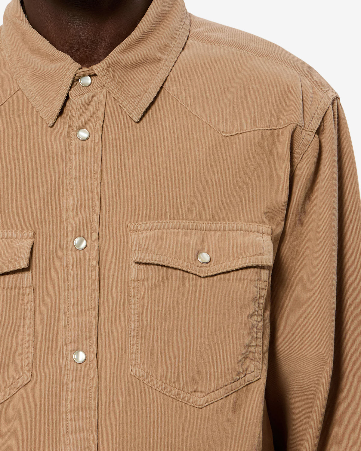 Isabel Marant Vasco CH0214HA chemise velours camel western
