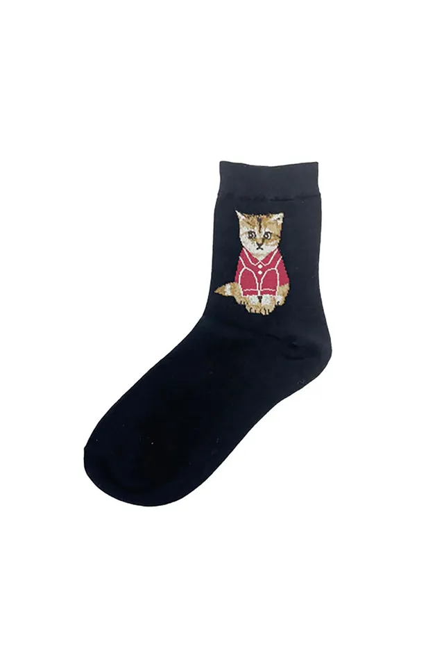 Paul & Joe Nounette chaussettes noires chat 36-39