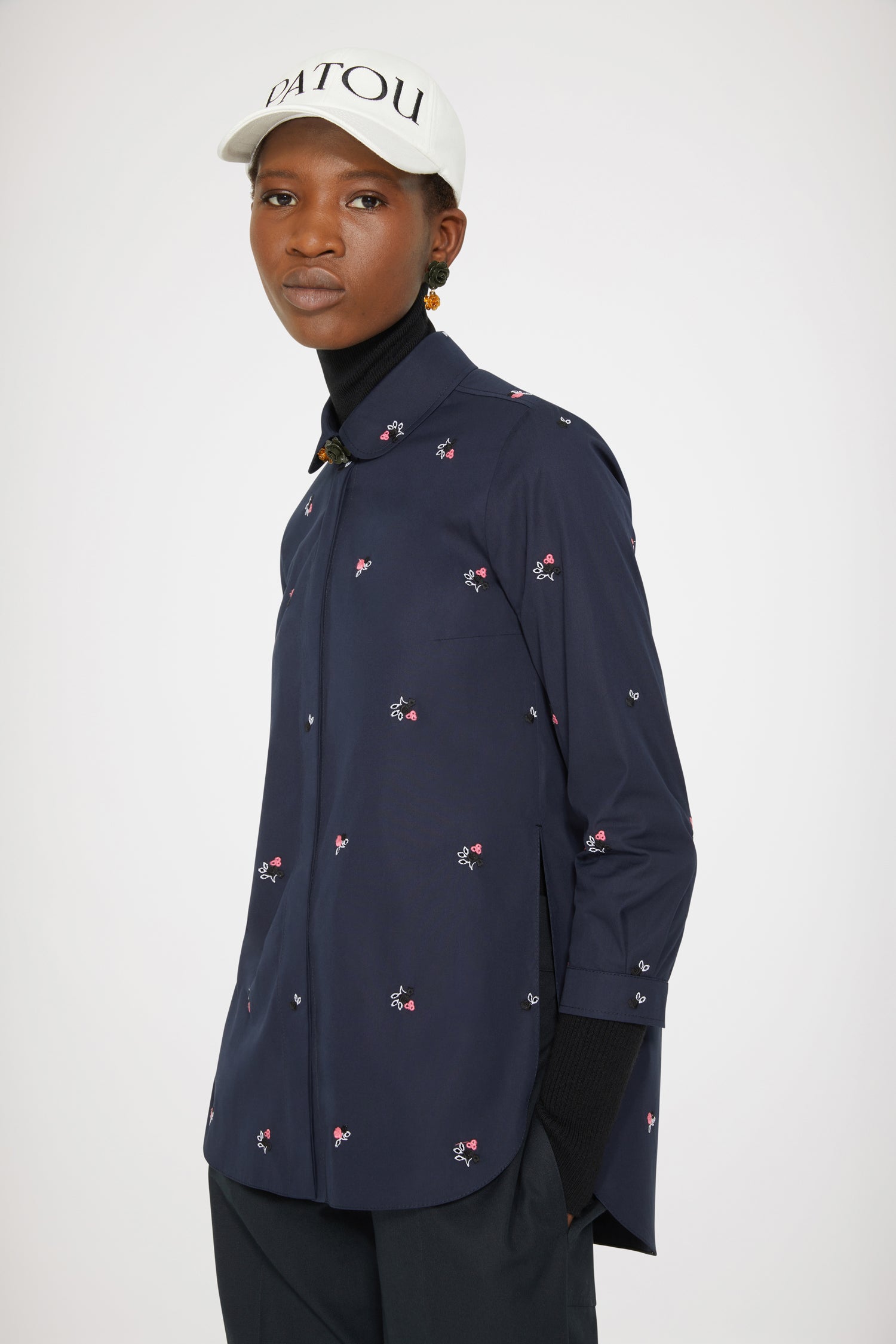 Patou BL020 chemise coton Parisian Night brodée