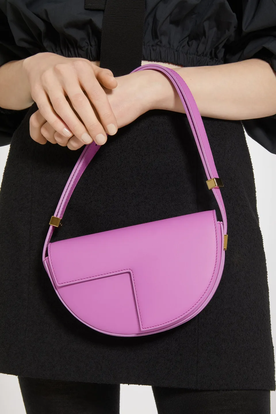 Patou BA003 sac cuir Le Petit Patou Amethyst 20cm