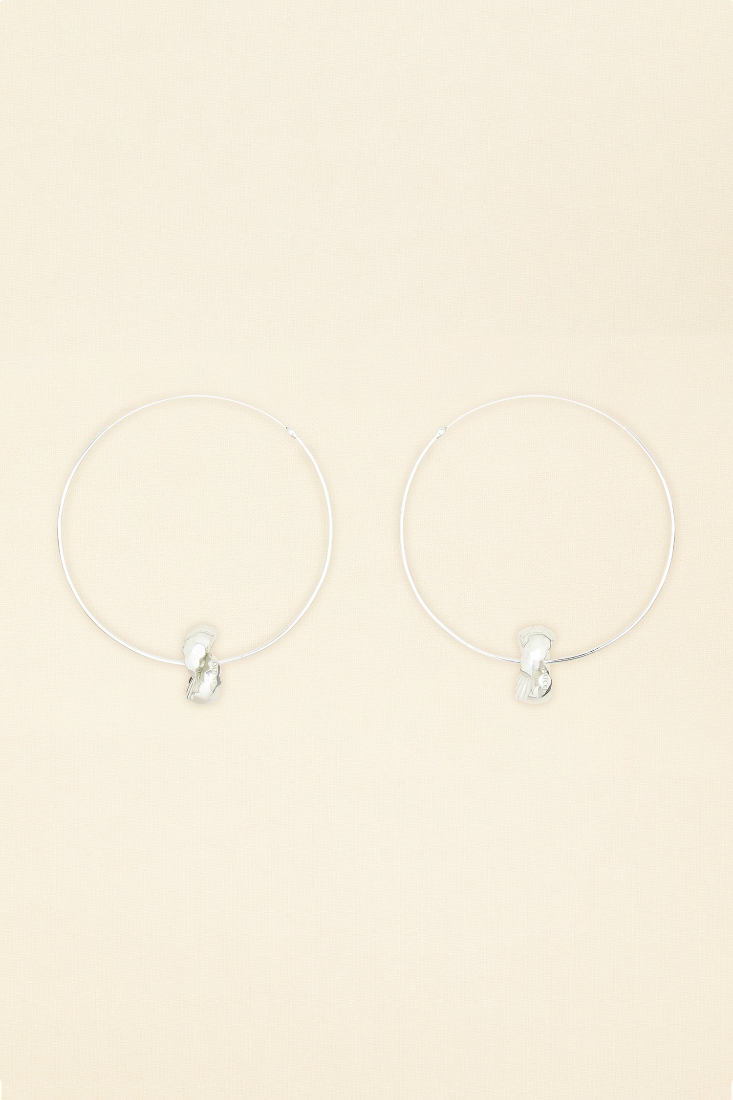Patou Jewellery créoles laiton argent H21JW061 mandarine