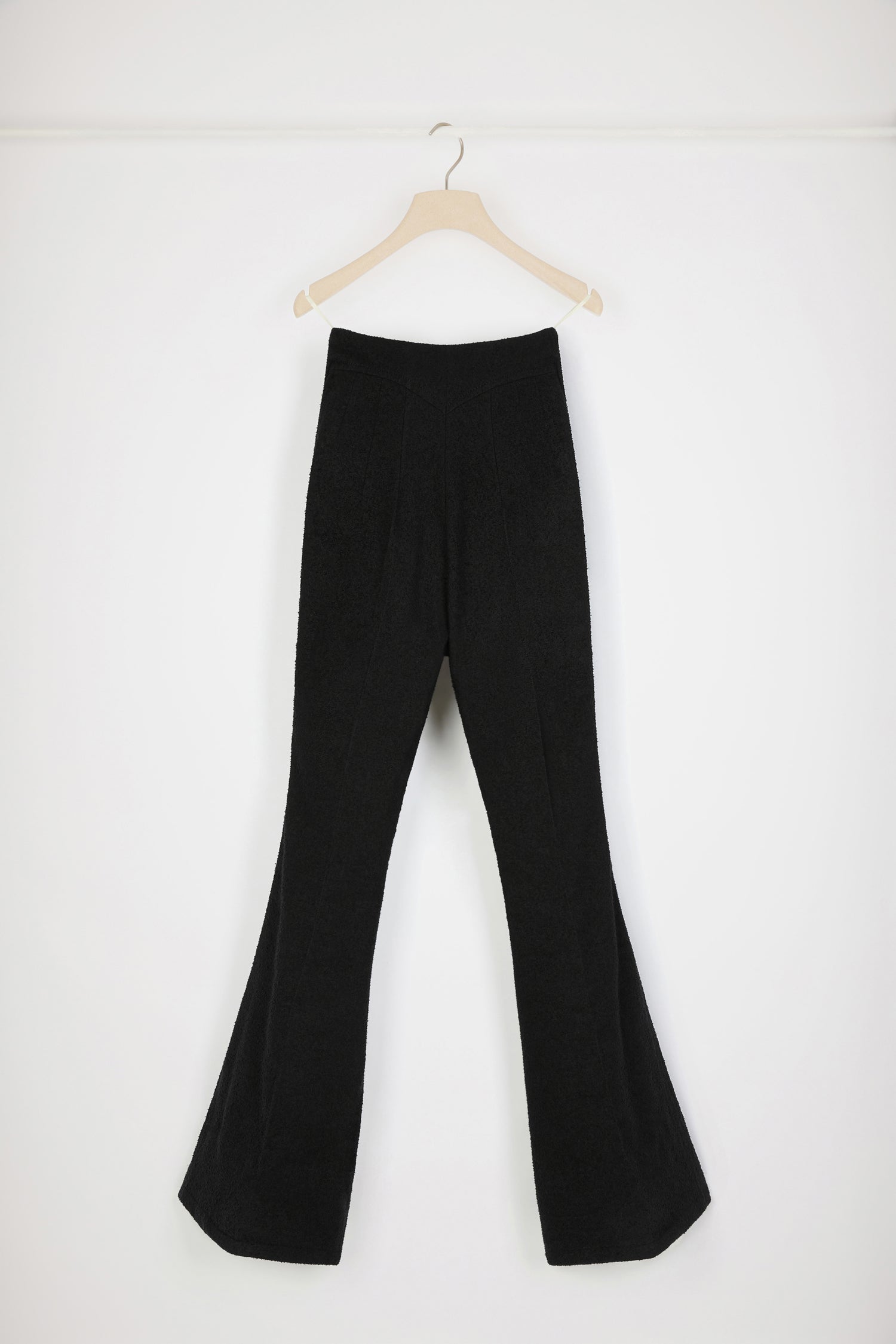 Patou P23TR0270134999B pantalon Black tweed évasé