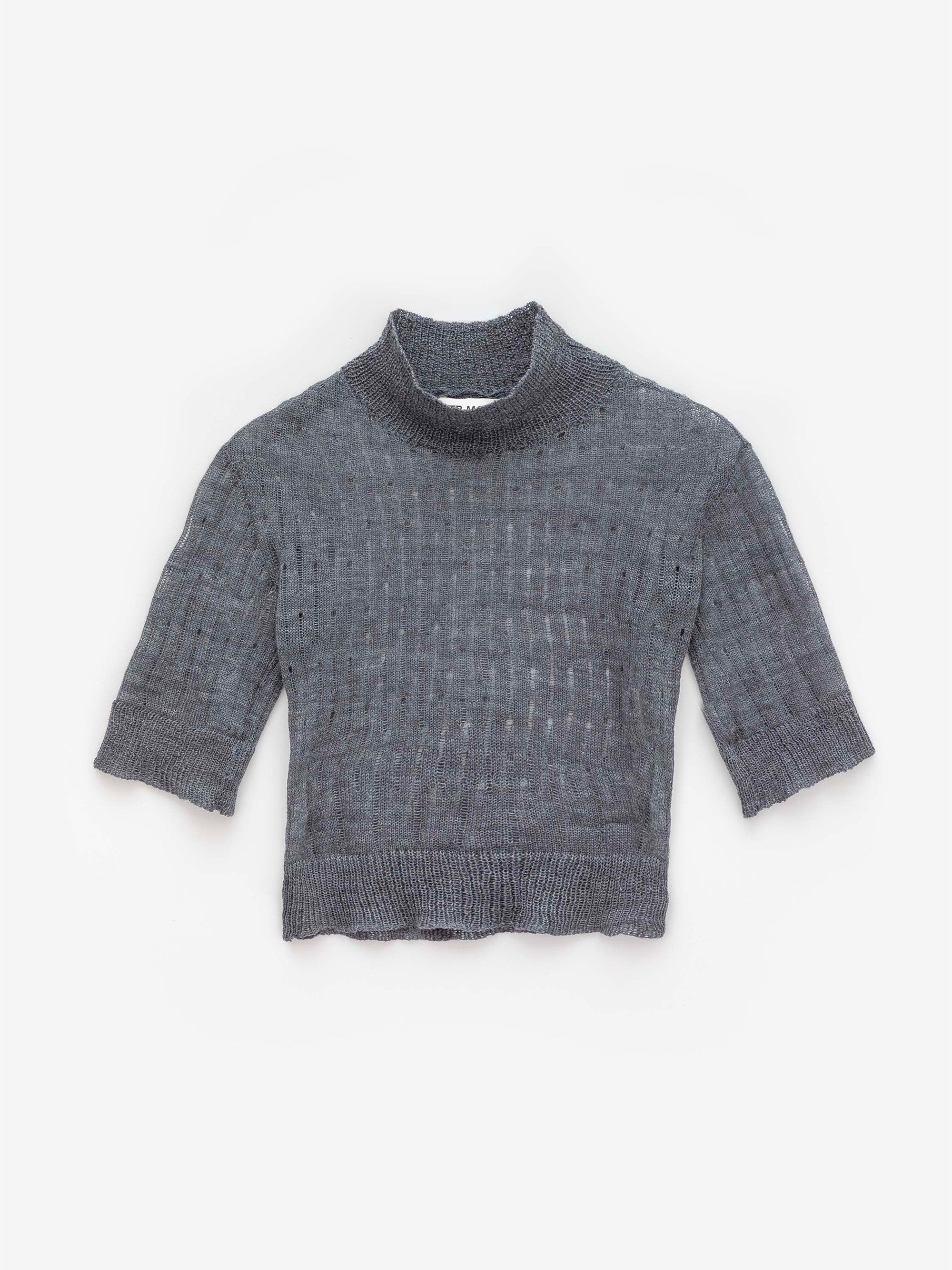 Ester Manas Open-Work Wool Crop Top laine XS/S