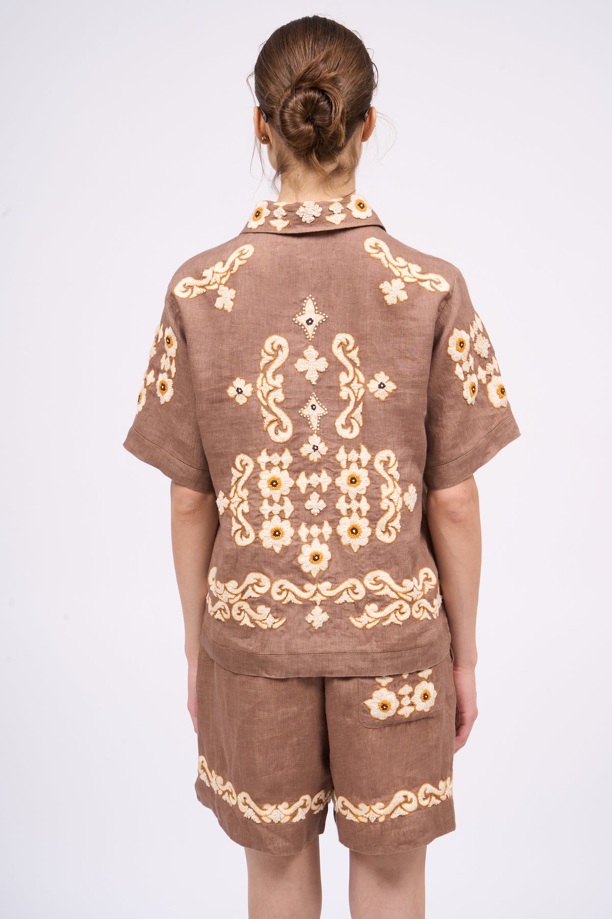 PAUL & JOE Hauts Chemise Ethiopie ramie brodée floral
