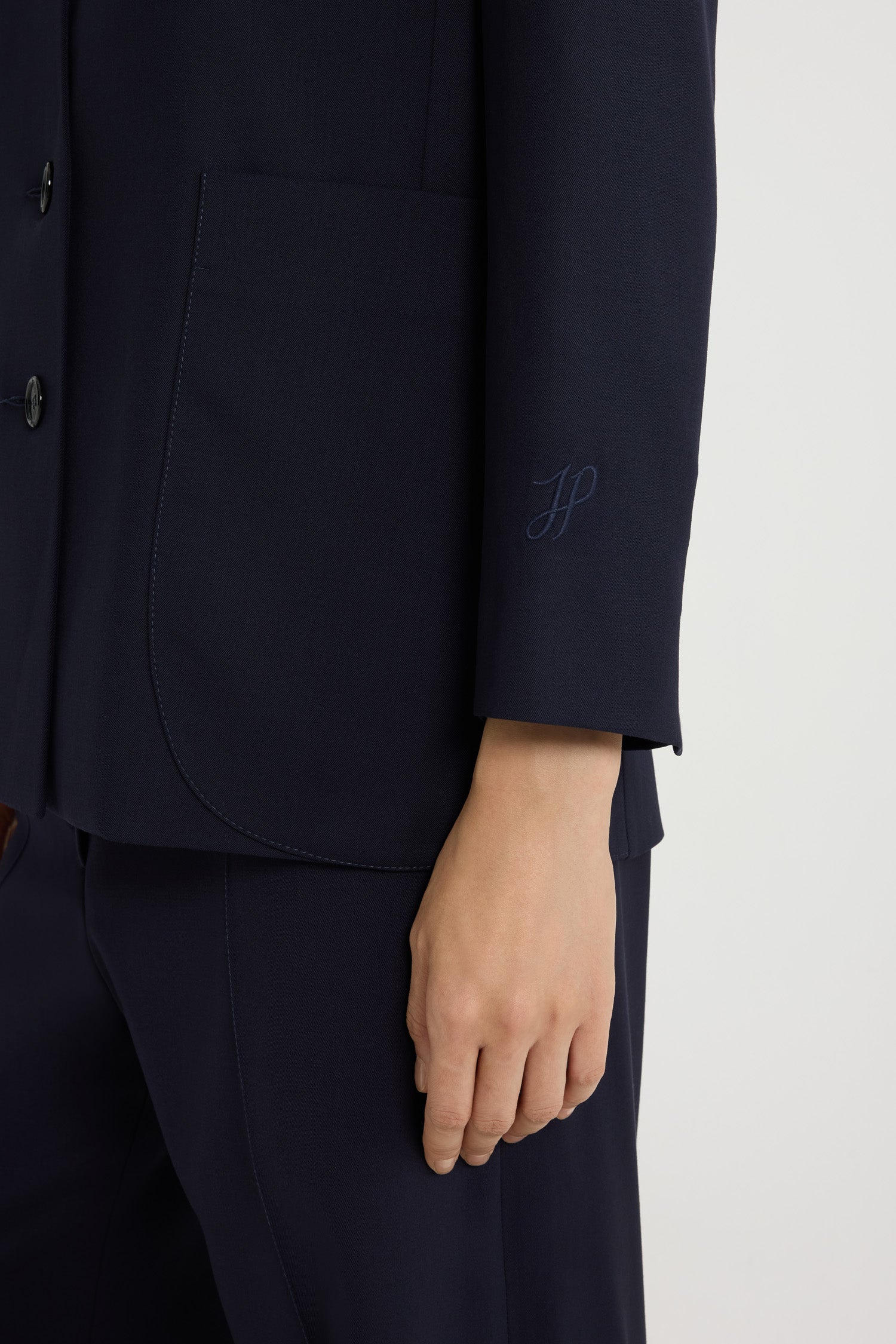 Patou JA051 veste bleu marine laine technique