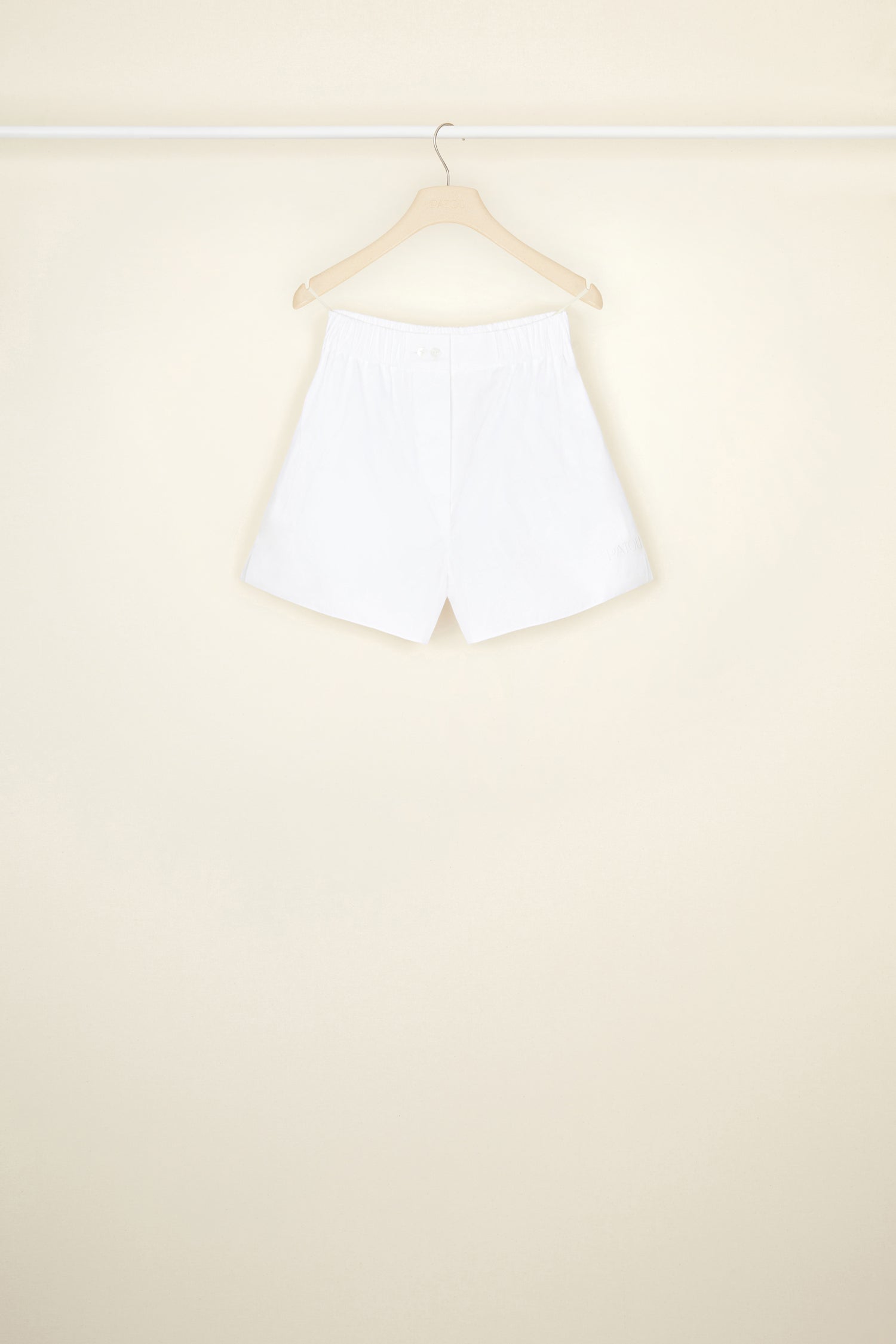 Patou Boxer P22TR020 short coton bio blanc coupe boxer