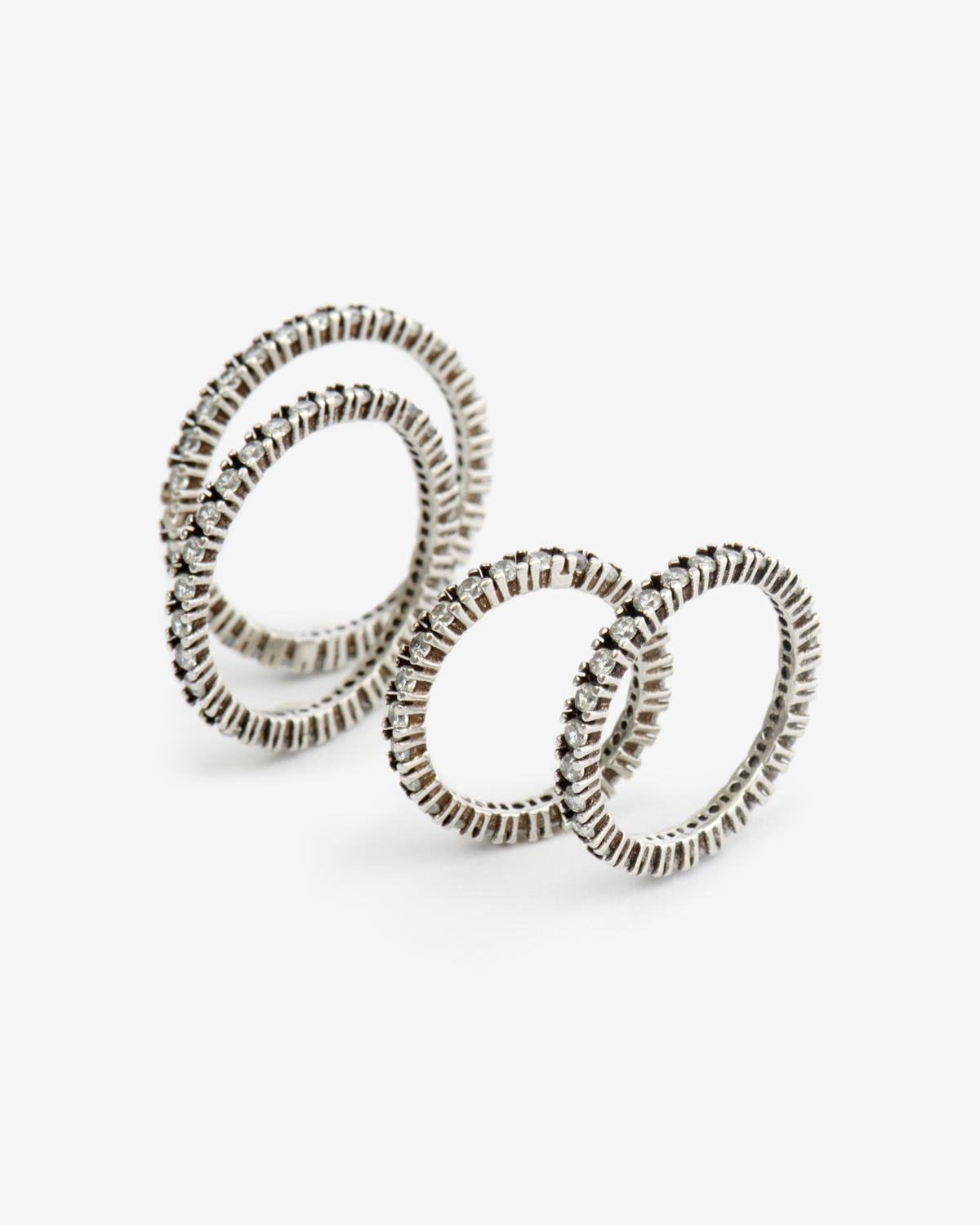 Isabel Marant Lauren BG0025FA bague argenté lot 4 verre