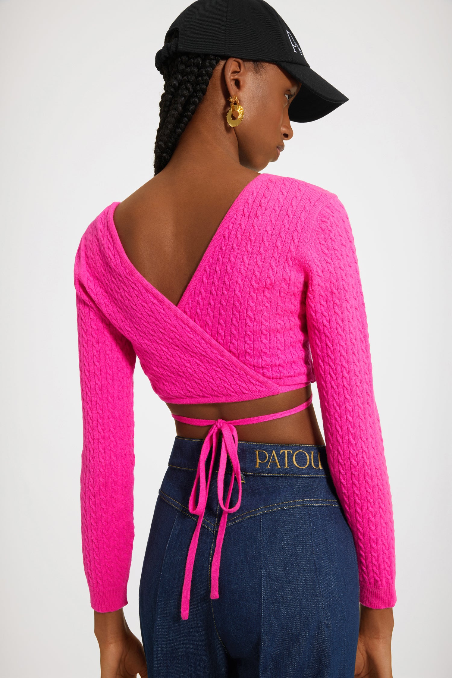 Patou Knitwear KN1228041453B top maille rose begonia M