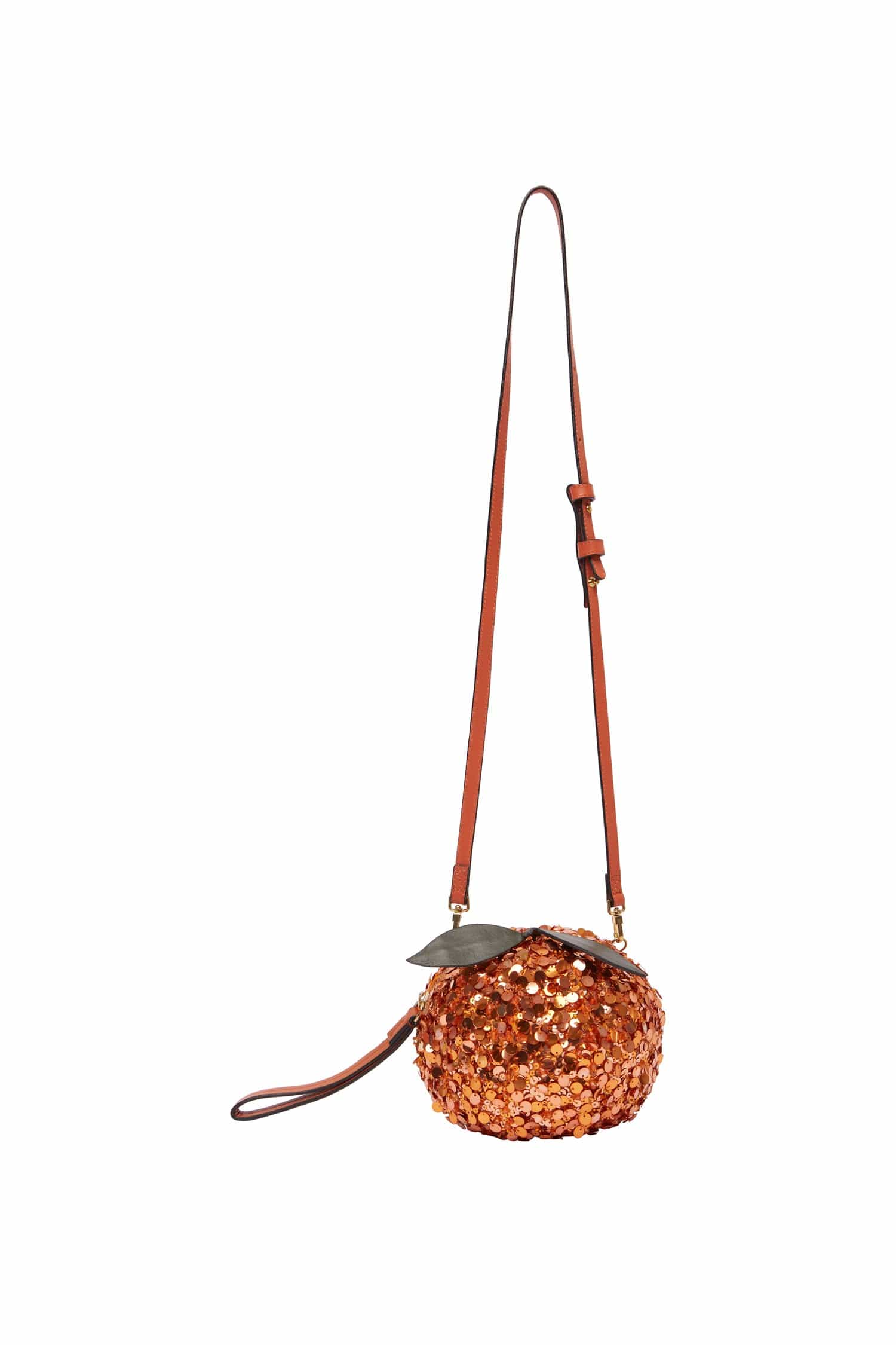 Alemaïs Orange Embellished Mini Bag sac orange sequins