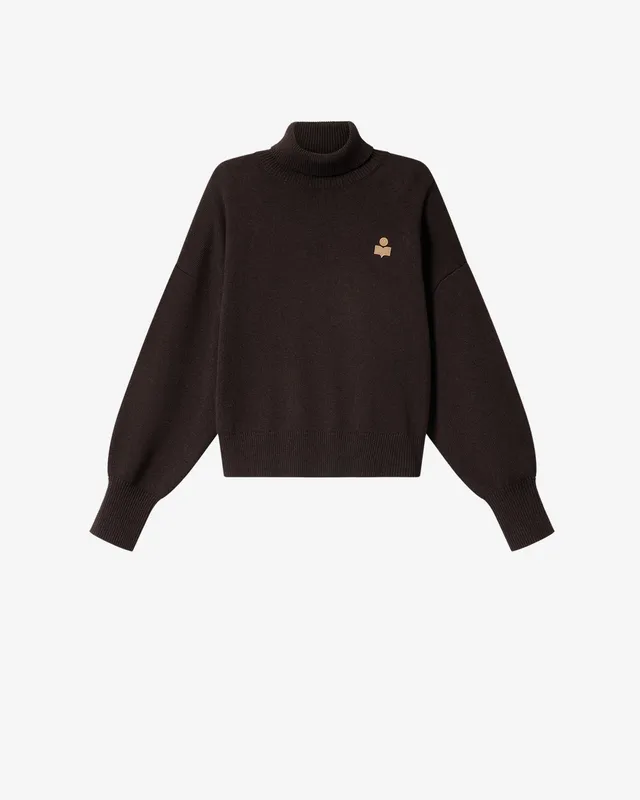 Isabel Marant Nasha PU0663 pull col roulé chocolat